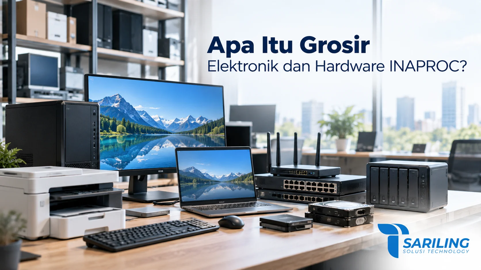 Grosir elektronik dan hardware INAPROC dengan berbagai perangkat komputer dan peralatan jaringan