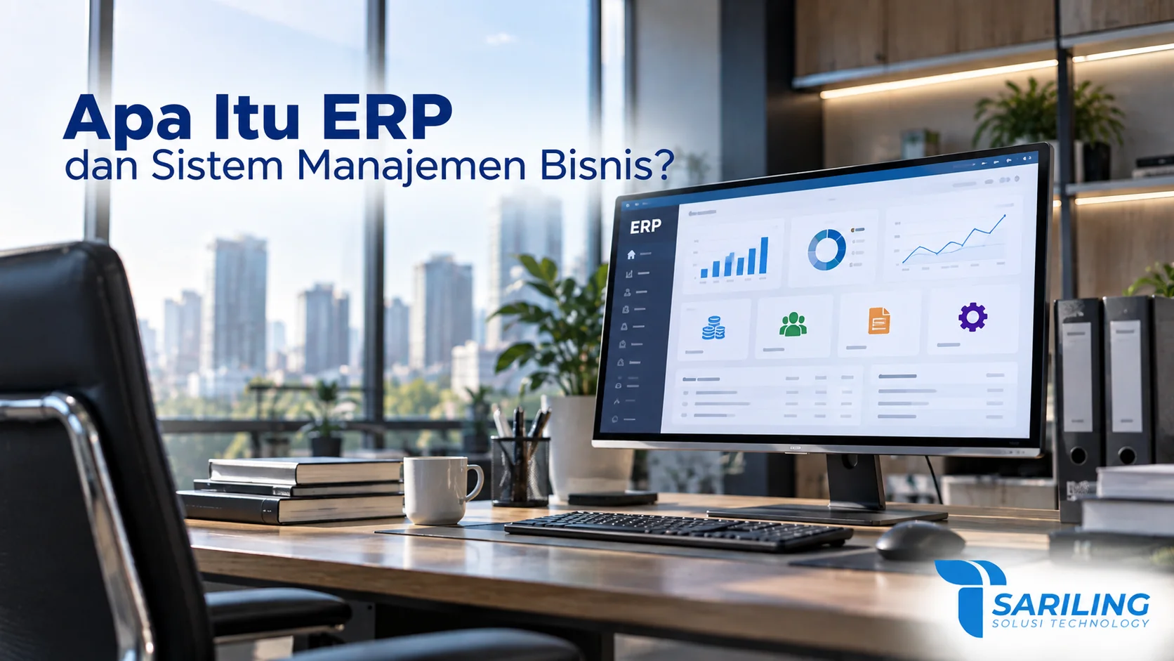 ERP dan sistem manajemen bisnis untuk integrasi data dan operasional kantor.