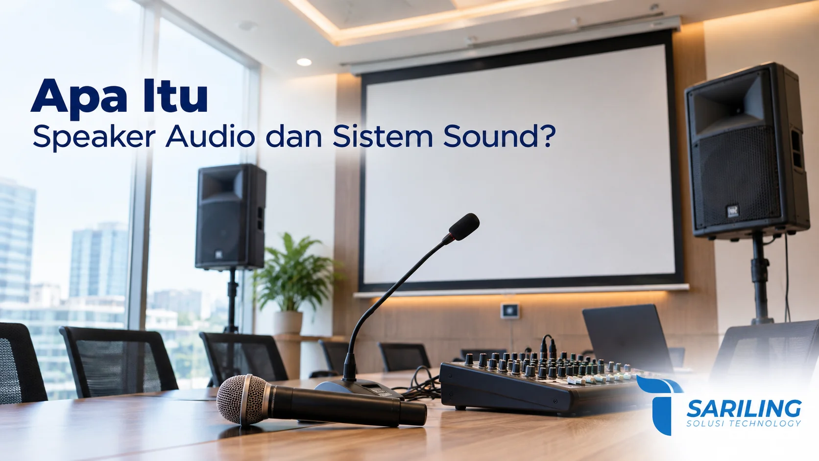 Speaker audio dan sistem sound untuk mendukung kegiatan kantor