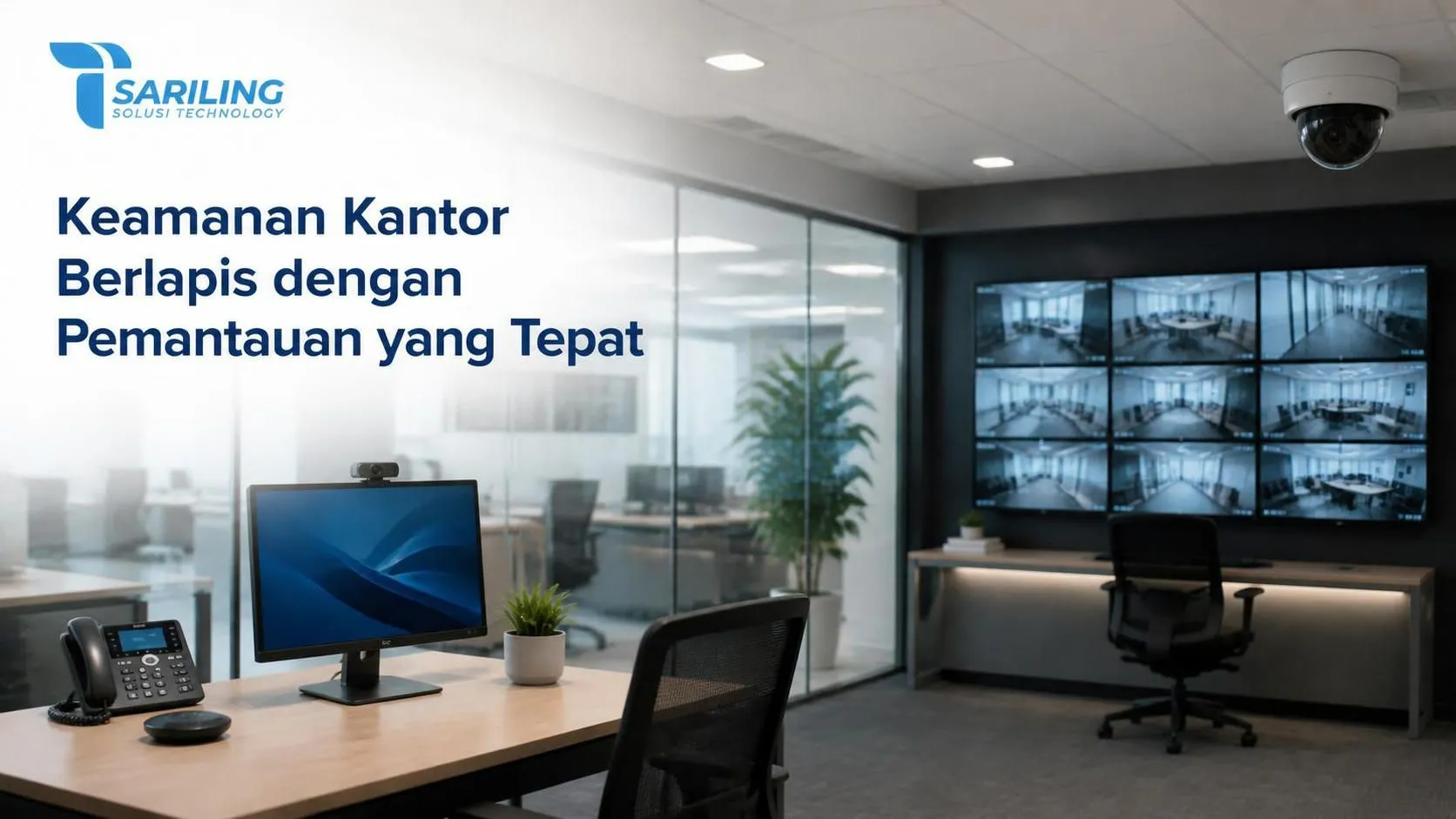 Pemeriksaan sudut pandang kamera pengawas dan rekaman digital dalam pengadaan CCTV dan Sistem Keamanan kantor.