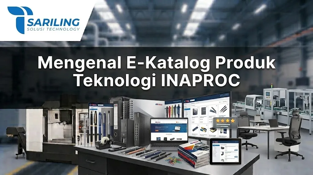 Pejabat Pengadaan sedang mempelajari etalase E Katalog Produk Teknologi INAPROC untuk pengadaan komputer instansi.